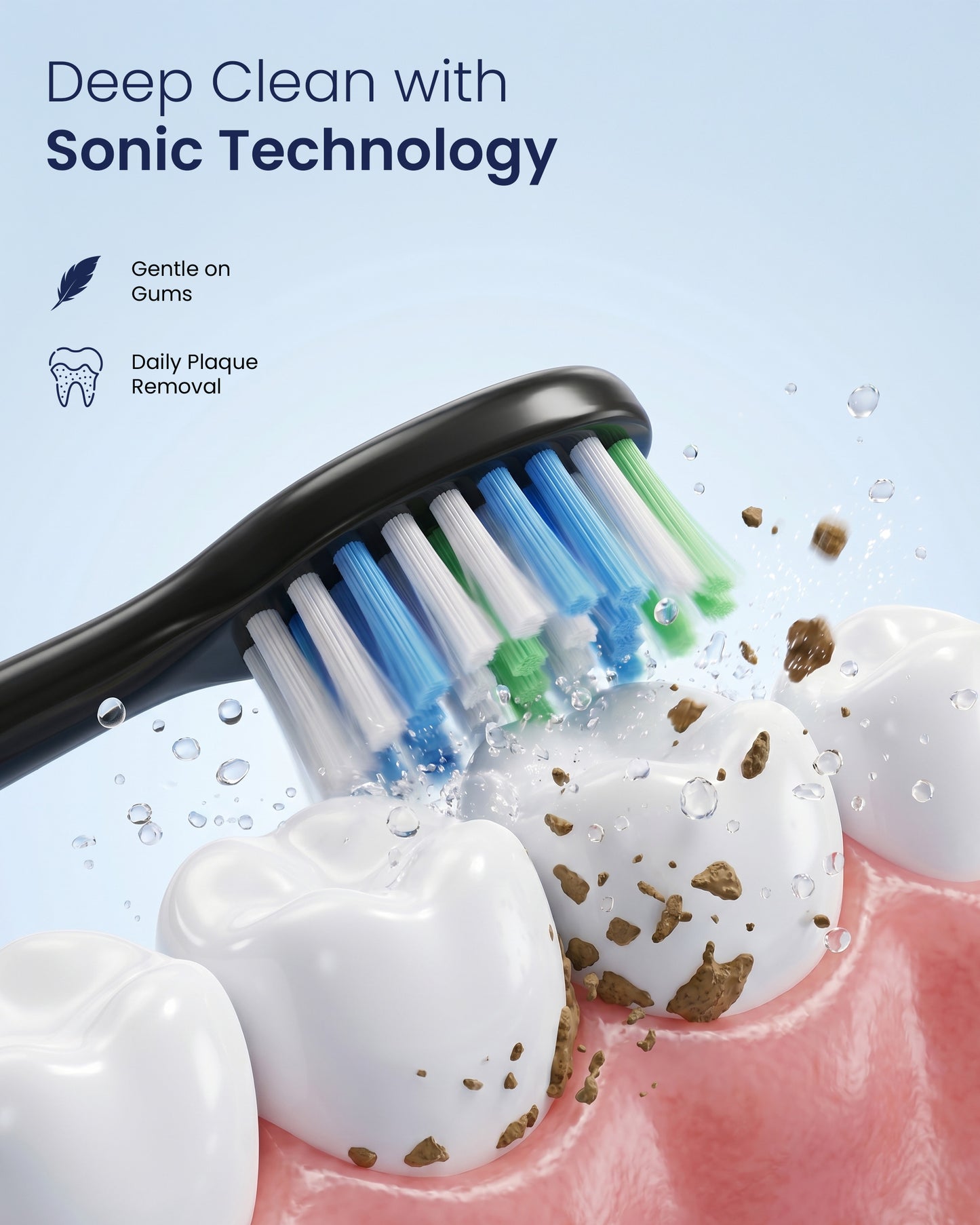 Daily Plus Sonic Electric Toothbrush – Rechargeable Daily Oral Care