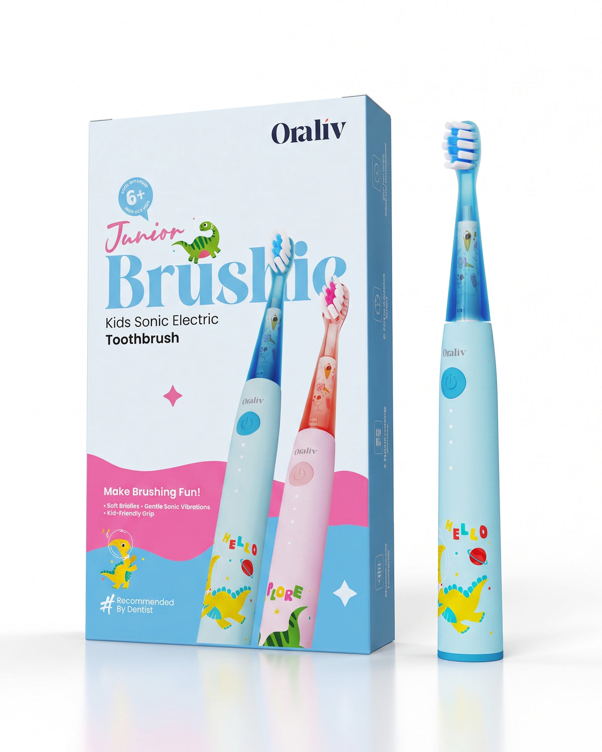 Junior Brushie Kids Electric Toothbrush – Soft Bristles for Children Electric Toothbrush