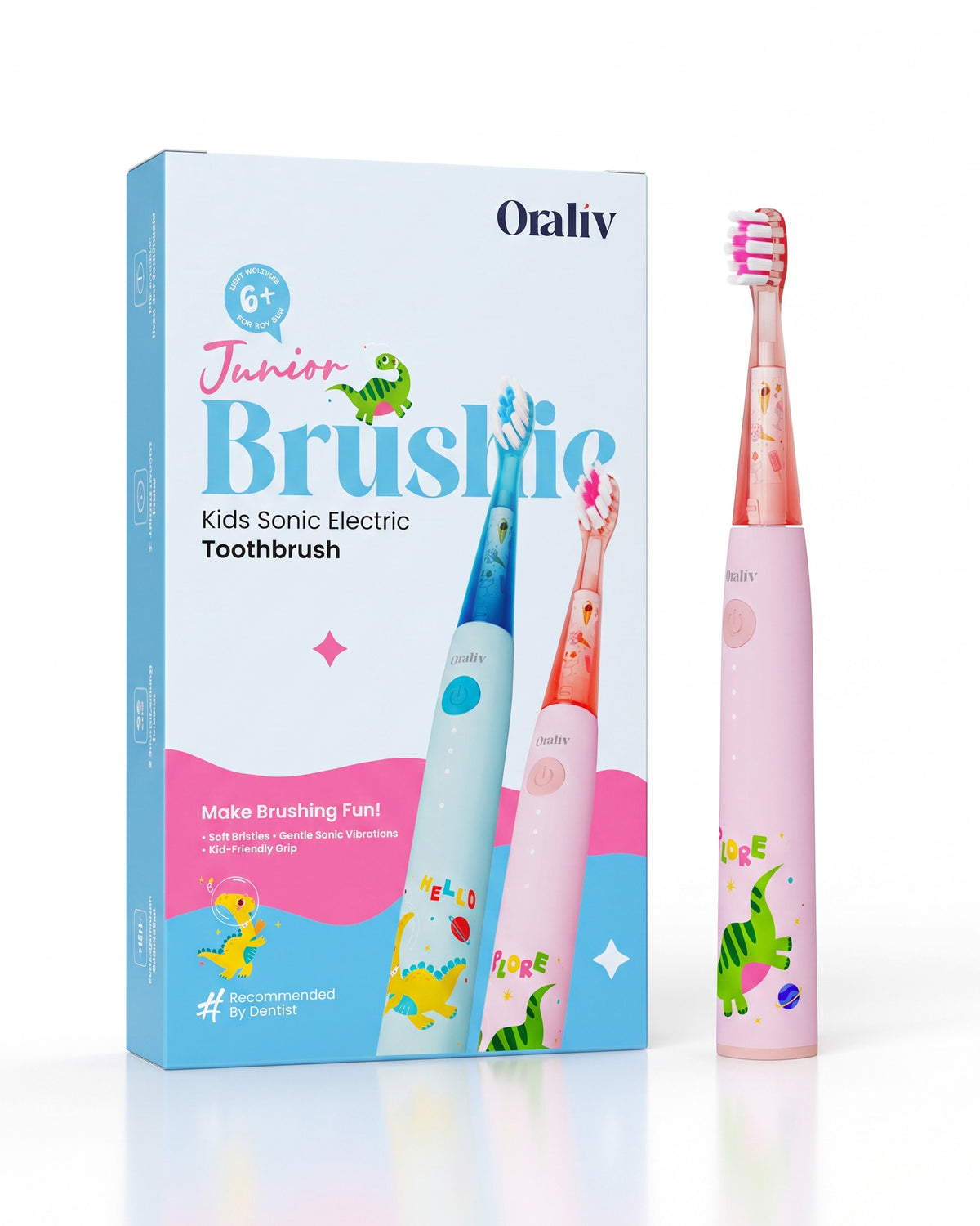 Junior Brushie Kids Electric Toothbrush – Soft Bristles for Children Electric Toothbrush